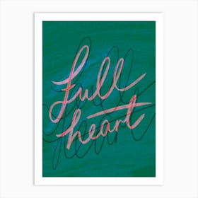 Full Heart - Forest and Pink Art Print