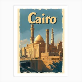 Aihrgdesign A Mid Century Modern Travel Poster For Cairo Show 911ac76e 8c32 4139 Ad1f 2be1c6ef094e 0 Art Print