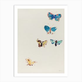 Five Butterflies, Odilon Redon 1 Art Print