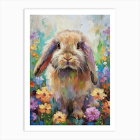 English Lop Rabbit Painting 4 Art Print