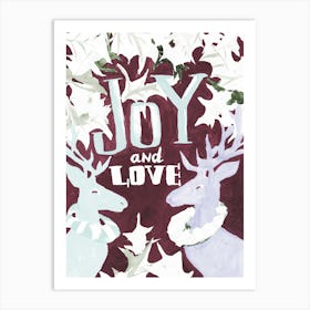 Joy And Love, claret Art Print