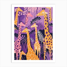 Cute Storybook Style Giraffe Illustration 3 Art Print