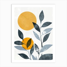 Sun And Leaves Canvas Print Art Print