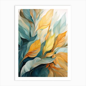 Abstract Leaves Art Print