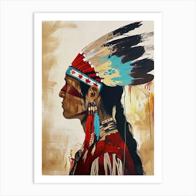 Crow Culture; A Minimalist Vision ! Native American Art Art Print