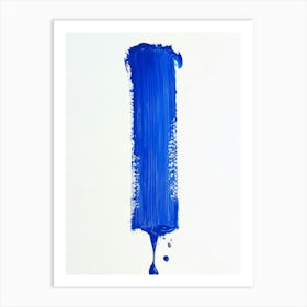 Blue Vertical Line Of Painting Art Print