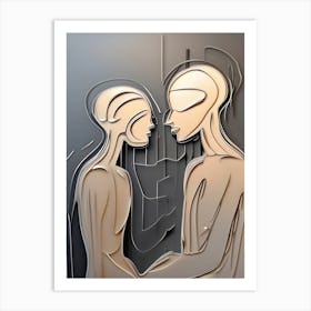 Alien Couple Art Print