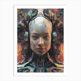 Futuristic Woman Art Print