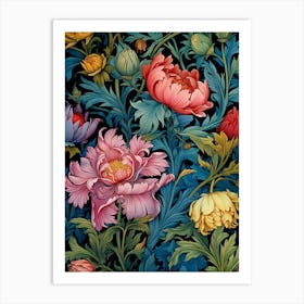 Wallpaper Peonies Art Print