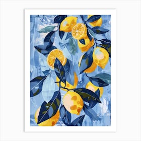 Lemons On A Branch 14 Art Print