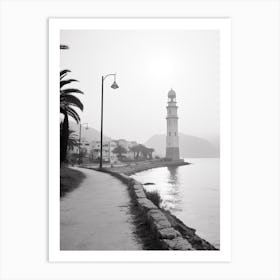 Budva, Montenegro, Black And White Old Photo 3 Art Print