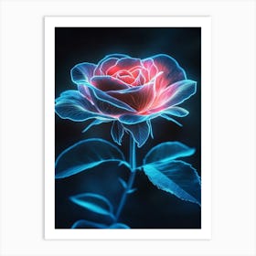 Nebula Rose Art Print