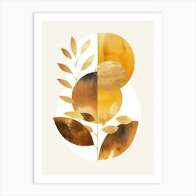 Golden Leaves 60 Art Print