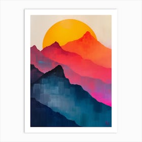 Sunset In The Mountains 49 Art Print