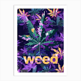 Cannabis Kaleidoscope Art Print