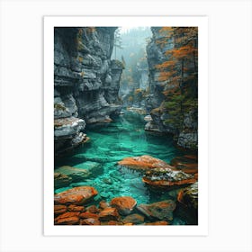 Slovakian Waterfall Art Print