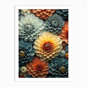 Paper Flowers 11 Art Print