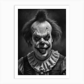 The Smiling Abyss Creepy Freaky Clown Art Print