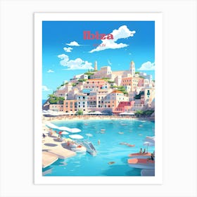 Ibiza Spain Island Vacation Modern Travel Art Art Print