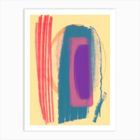 Stripes Pastels Abstract 1 Art Print