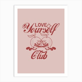 Retro Wall Art Retro Prints Home Decor Retro Print Illustration Love Yourself Club Retro Art Print Retro Home Decor Art Print