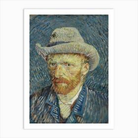 Van Gogh - Self Portrait With Grey Felt Hat Art Print