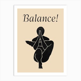 Balance Yoga Art Print