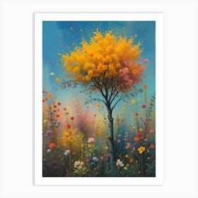 Yellow Tree Art Print