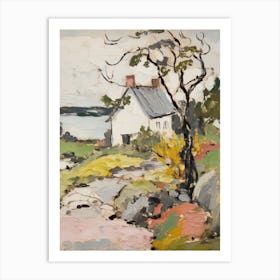 A Cottage In The English Country Side Painting 8 Art Print