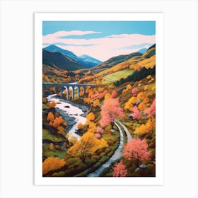 The West Highland Way Scotland 2 Hike Illustration Art Print