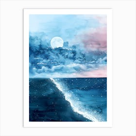 Watercolor Of The Sea Art Print