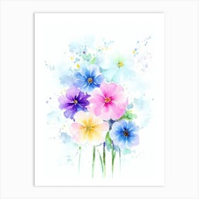 Statice 2 Watercolour Flower Art Print