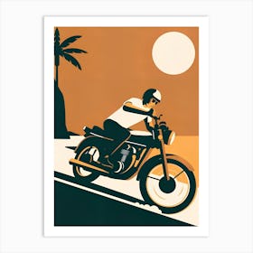 Motorcycle Rider Art Print