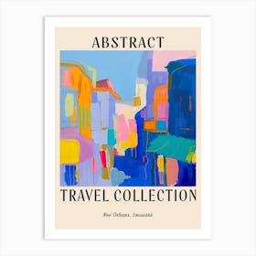 Abstract Travel Collection Poster New Orleans Louisiana 1 Art Print