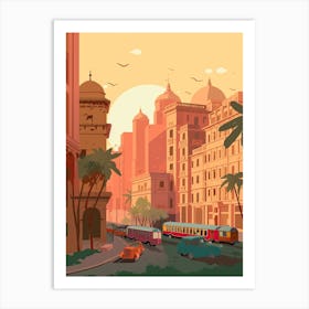 Cairo Egypt Travel Illustration 3 Art Print