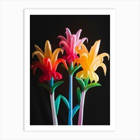 Bright Inflatable Flowers Bee Balm 1 Art Print