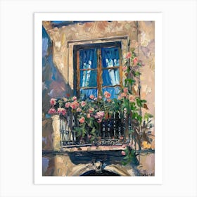 Balcony Painting In Barcelona 8 Art Print