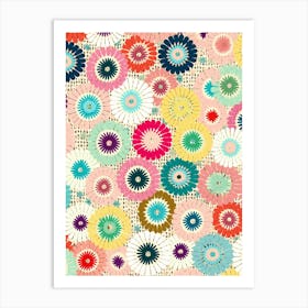 Crochet Material Illustration Vintage 3 Art Print