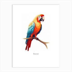 Parrot Kids Animal Poster Art Print