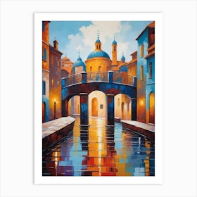 Bridge Over The Canal 1 Art Print