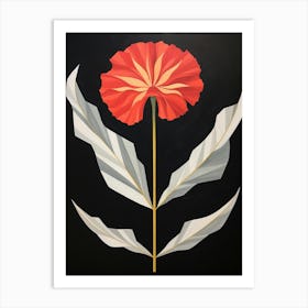 Carnation 3 Hilma Af Klint Inspired Flower Illustration Art Print
