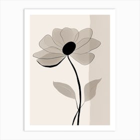 Flower Line Art Abstract 2 Art Print