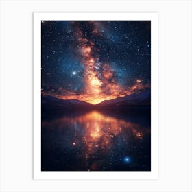 Milky Over Lake 14 Art Print