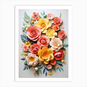 Paper Flowers 7 Art Print