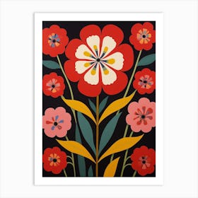 Flower Motif Painting Carnation 1 Art Print