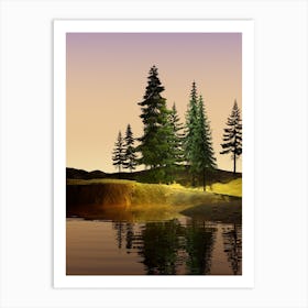 Yellow Lake Art Print