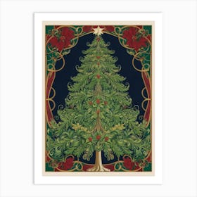 Christmas Tree Style William Morris 6 Art Print