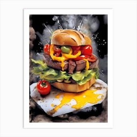 Burger Art 2 Art Print