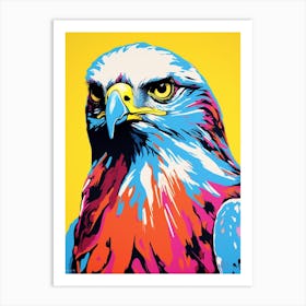 Andy Warhol Style Bird Red Tailed Hawk 1 Art Print