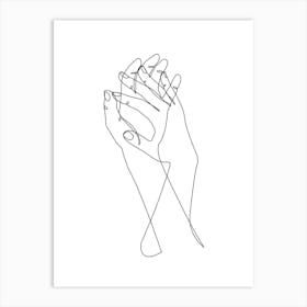 Holding Hands Art Print